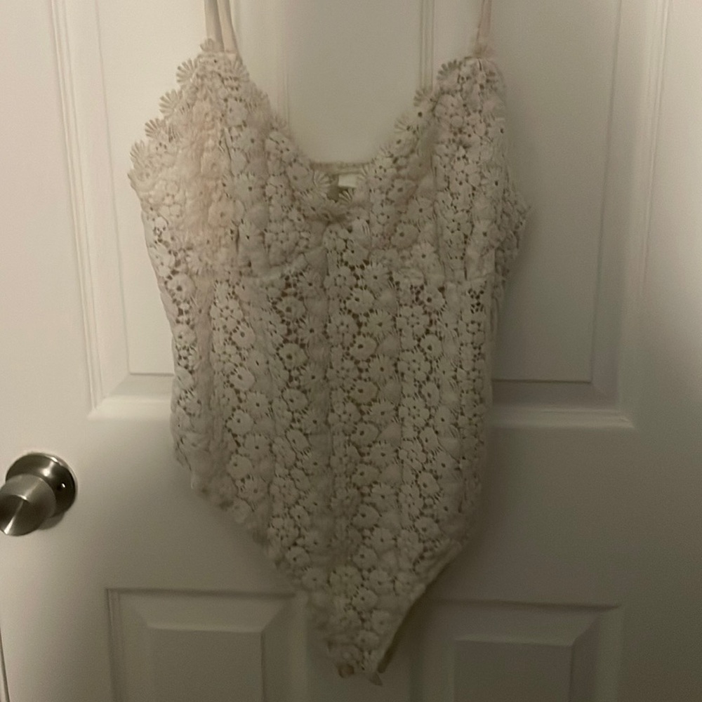 White lace bodysuit